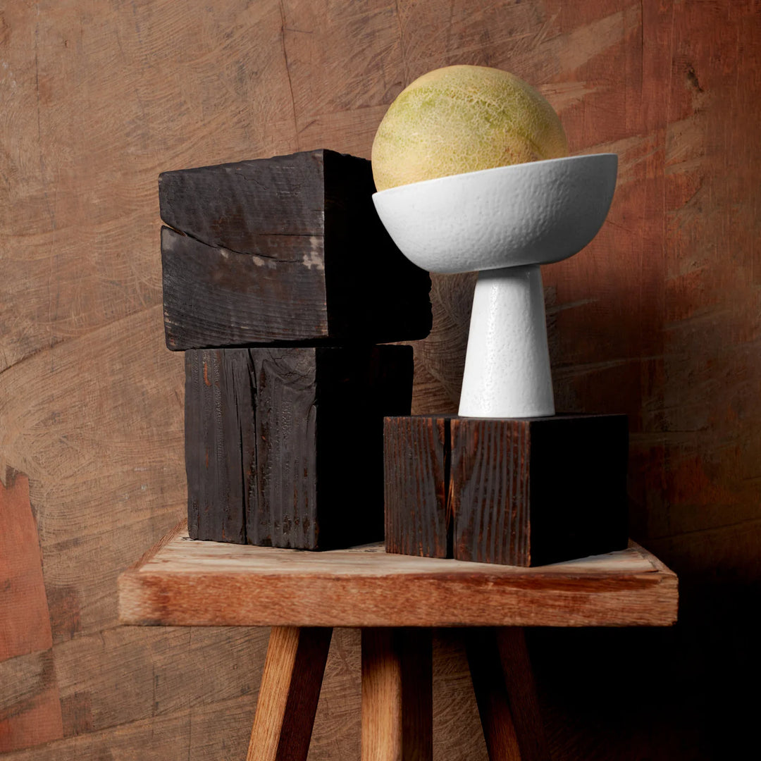 Terra Bowl on Stand - Small - Stone