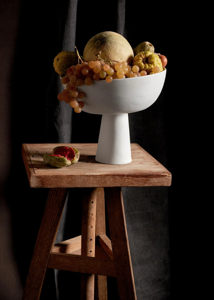 Terra Bowl on Stand - Small - Stone