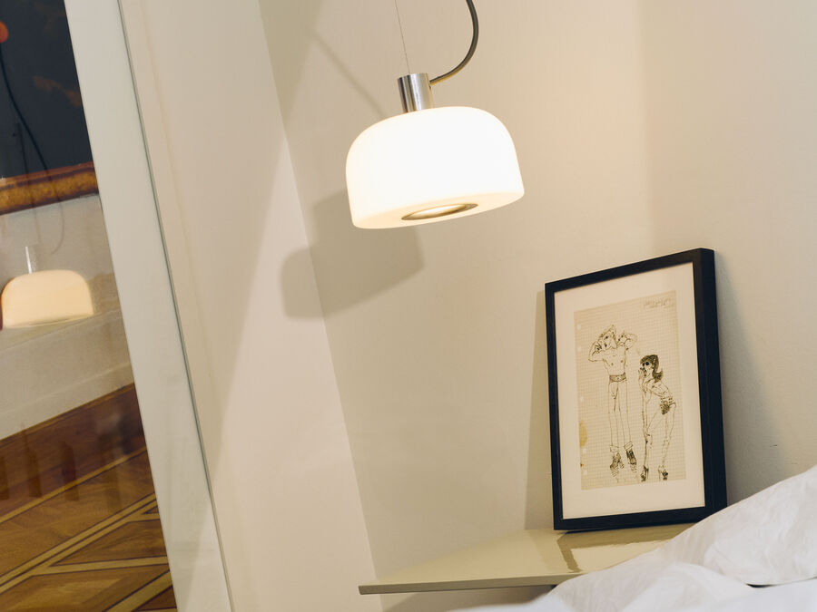 Pendant Lamp - Bellhop Glass S1 - Bright Aluminium