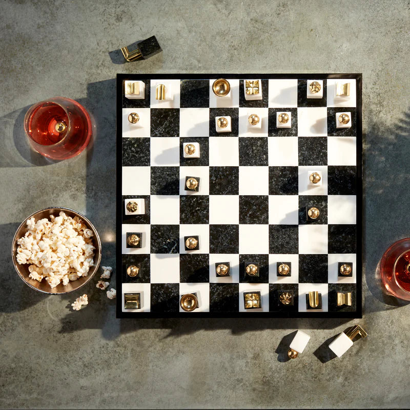 Chess Set Black + Gold