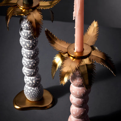 Haas Mojave Palm Candlestick - Pink