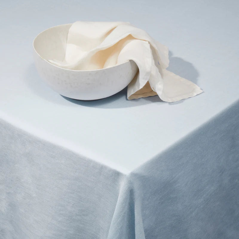 Linen Sateen Tablecloth Medium - Light Blue