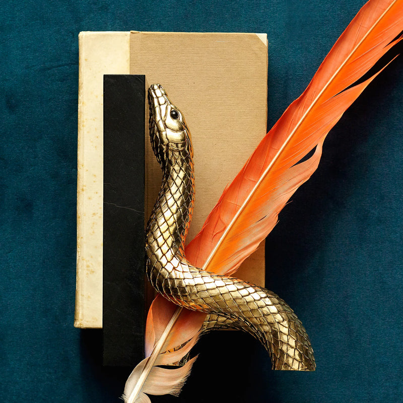 Snake Bookend Set - Gold