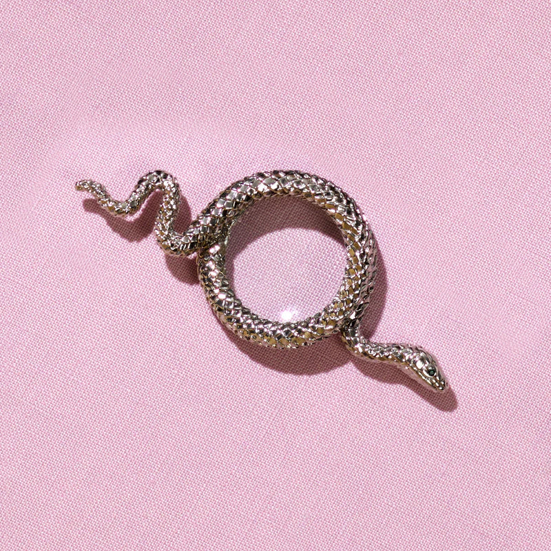 Snake Magnifying Glass L - Silver