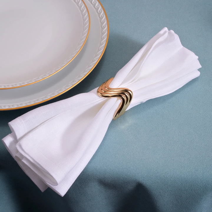 Ripple Napkin Rings Gold (Set of 4)