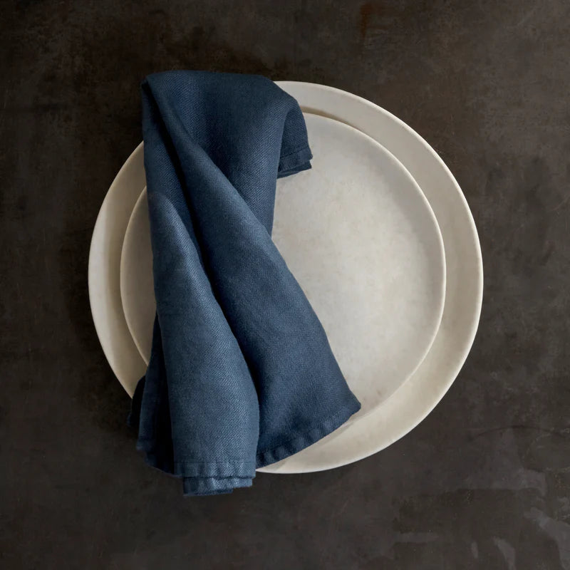 Linen Sateen Napkins - Blue (Set of 4)