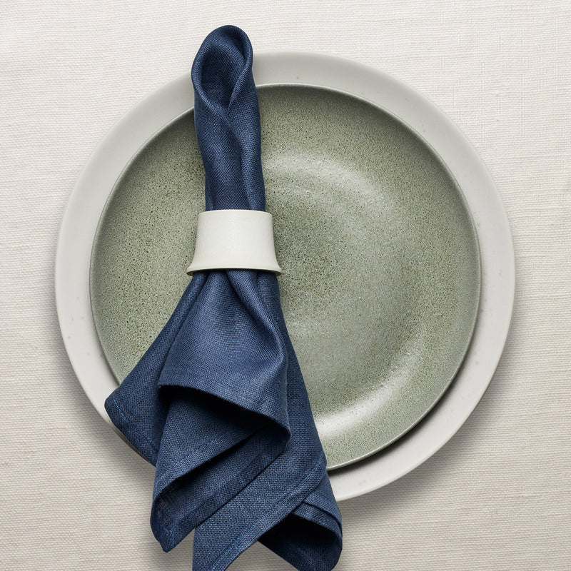 Linen Sateen Napkins - Blue (Set of 4)