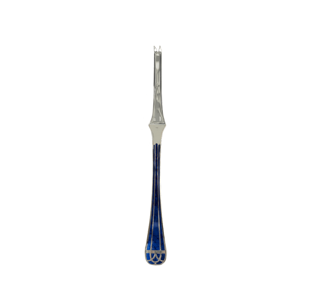 Talisman - Lobster Pick Marbled Blue - Silver Plated
