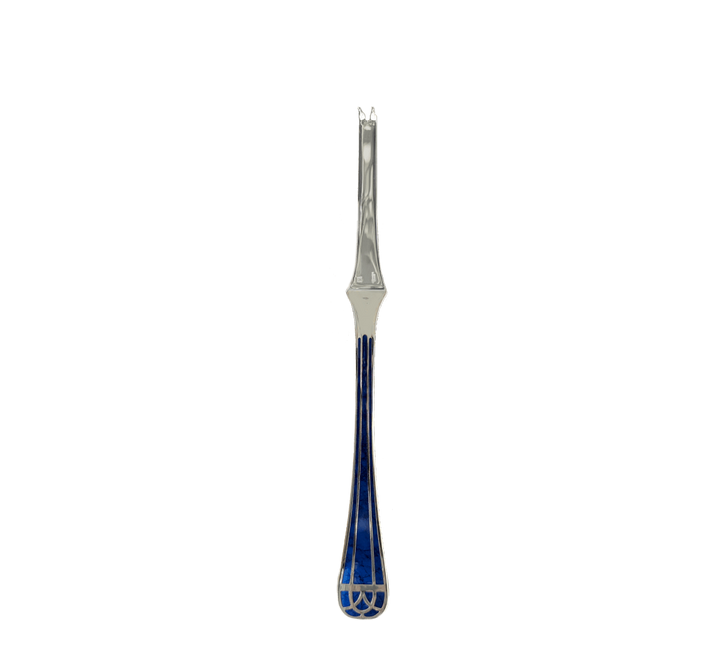 Talisman - Lobster Pick Marbled Blue - Silver Plated