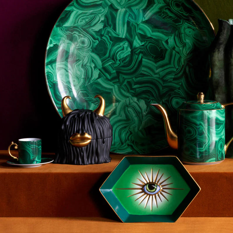 Malachite Espresso Cup + Saucer (Set of 6)