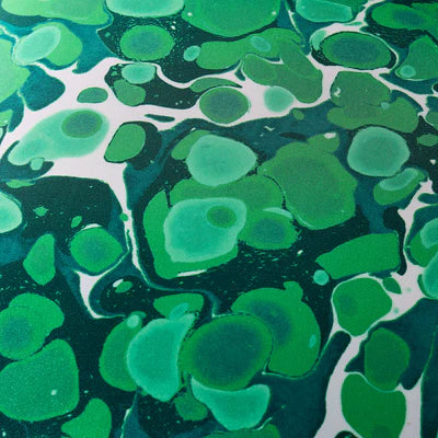 Marbleized Green Silk Cushion