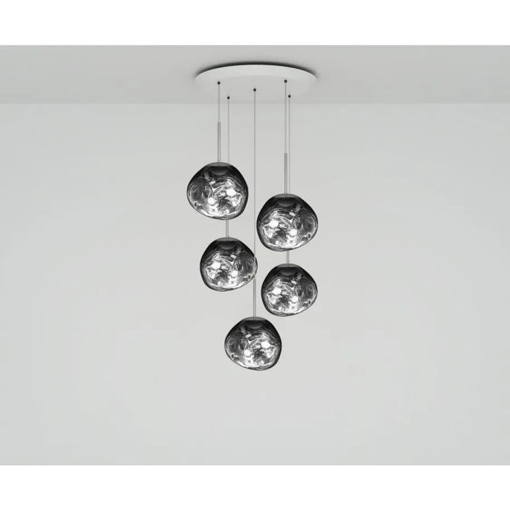 Chandelier - Melt Mini LED - Round Pendant System - Chrome