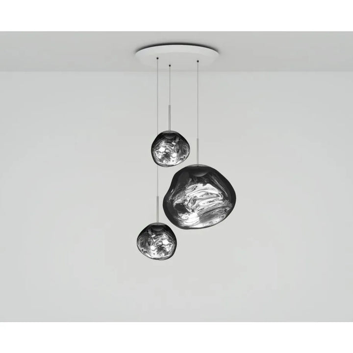 Chandelier - Melt LED - Trio Round - Chrome