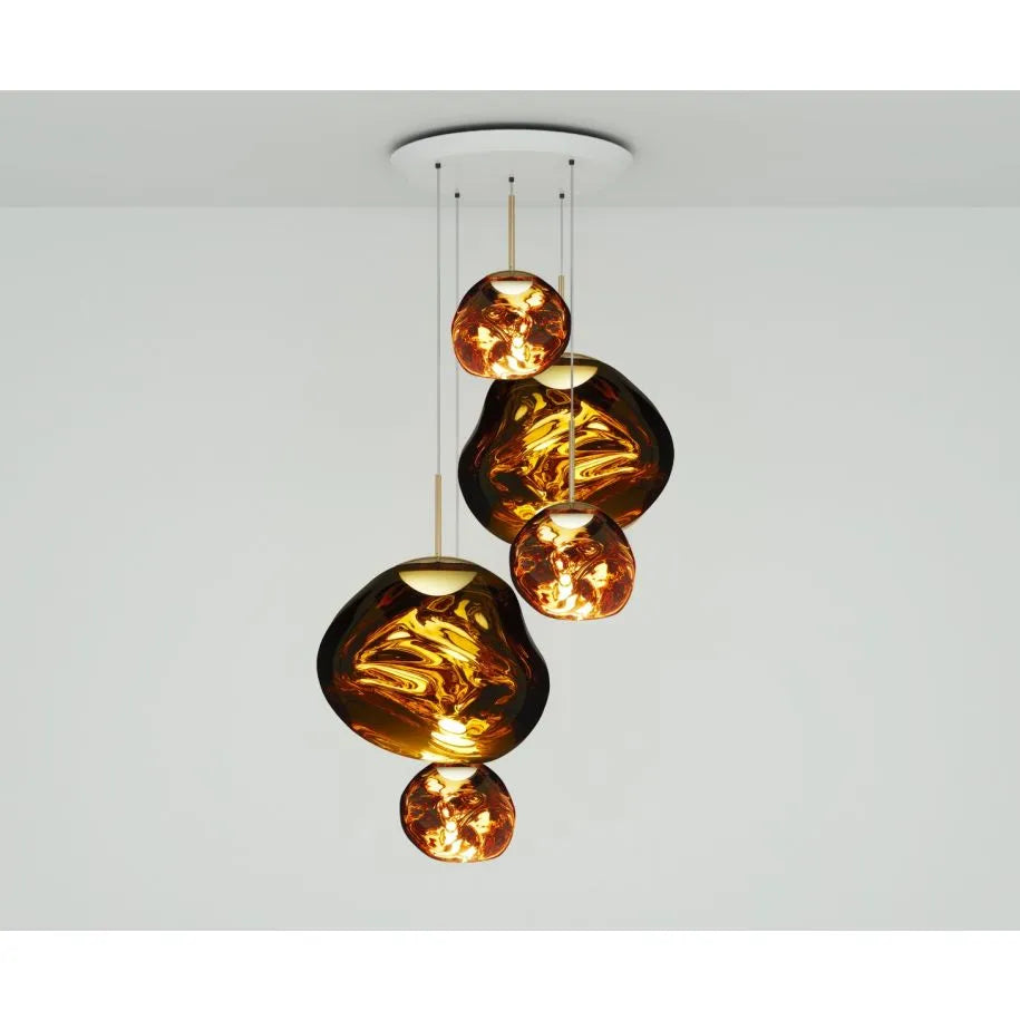 Chandelier - Melt LED - Large Round - Gold