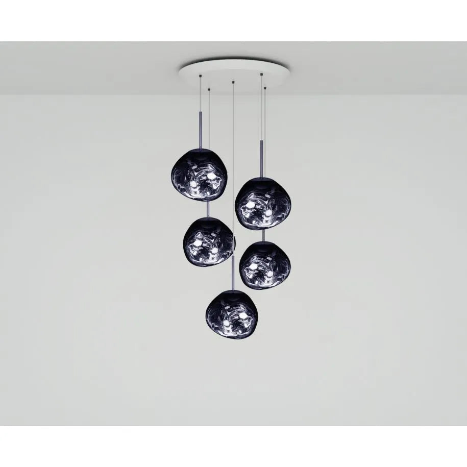 Chandelier - Melt Mini LED - Round Pendant System - Opal