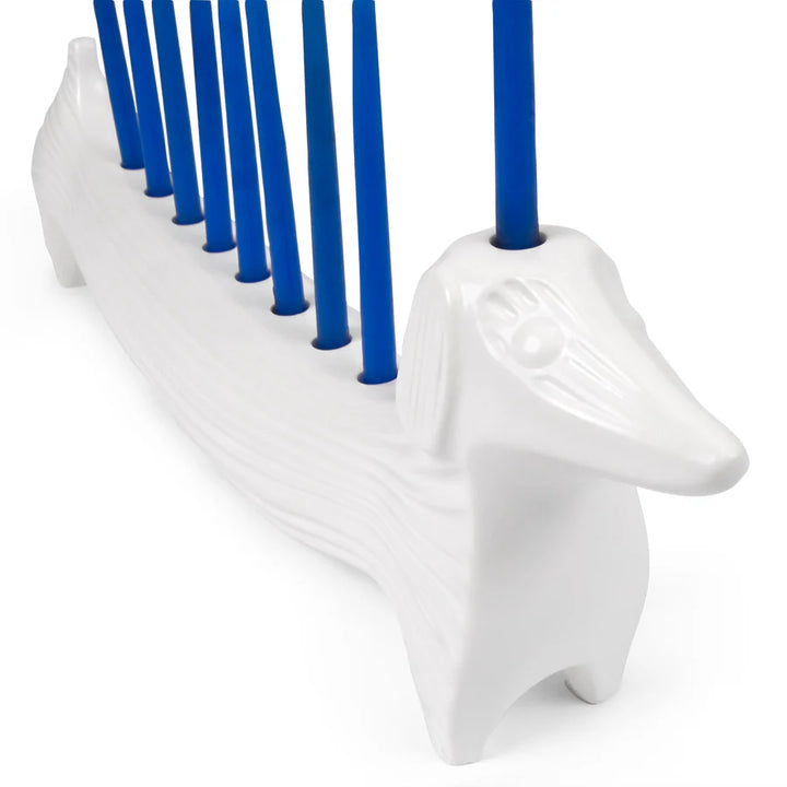 Ceramic Dachshund Menorah