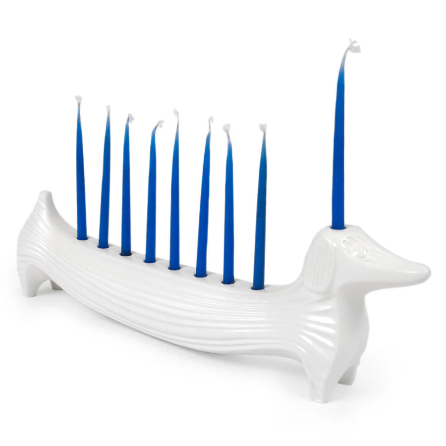 Ceramic Dachshund Menorah