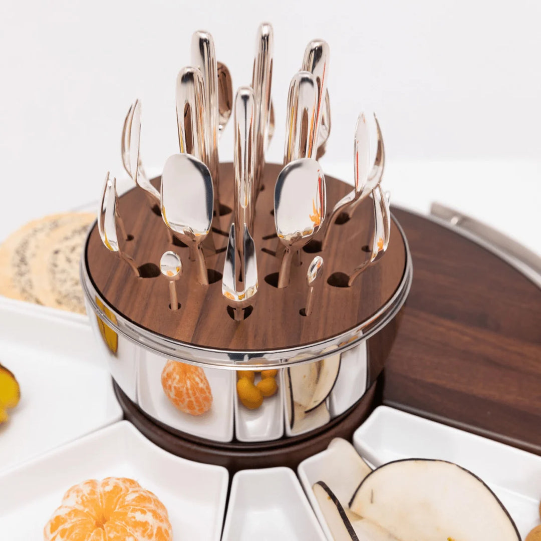 MOOD PARTY- 24-Piece Silver-Plated Flatware Set with Chest - Silver