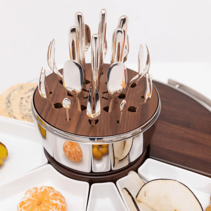 MOOD PARTY- 24-Piece Silver-Plated Flatware Set with Chest - Silver