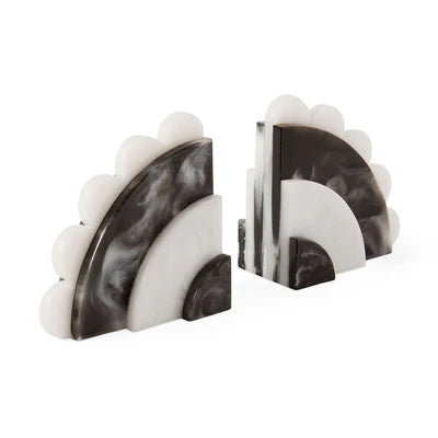 Como Black & White Bookends