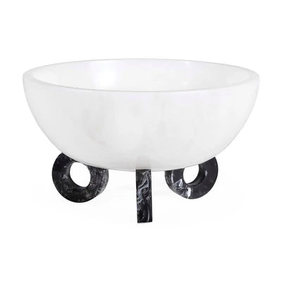 Como Black & White Disc Bowl