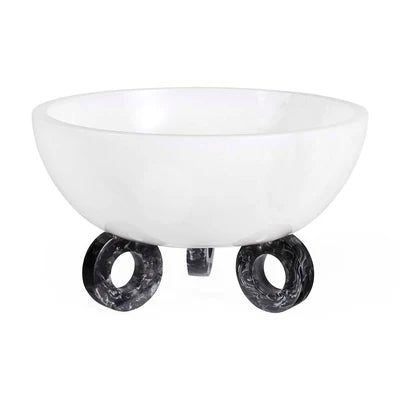 Como Black & White Disc Bowl