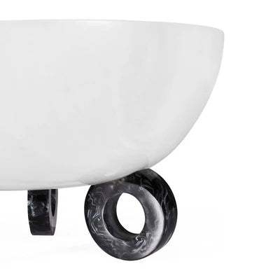 Como Black & White Disc Bowl