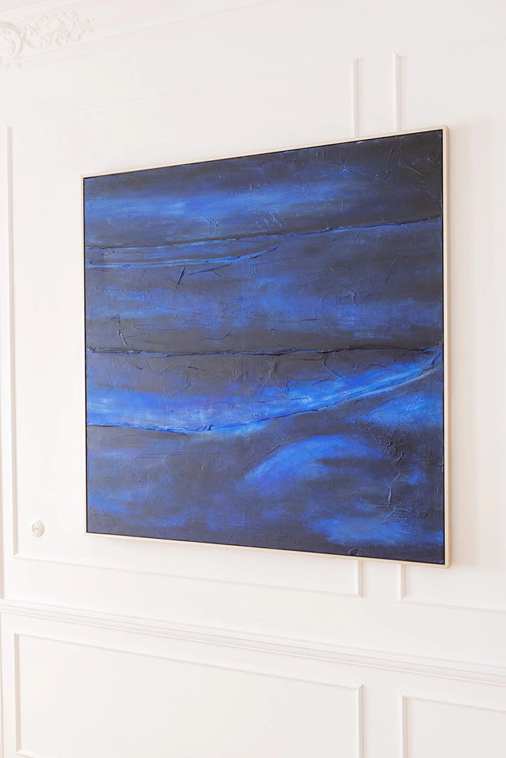 Painting - Acrylic - Abstract - Deep blue 155X155cm