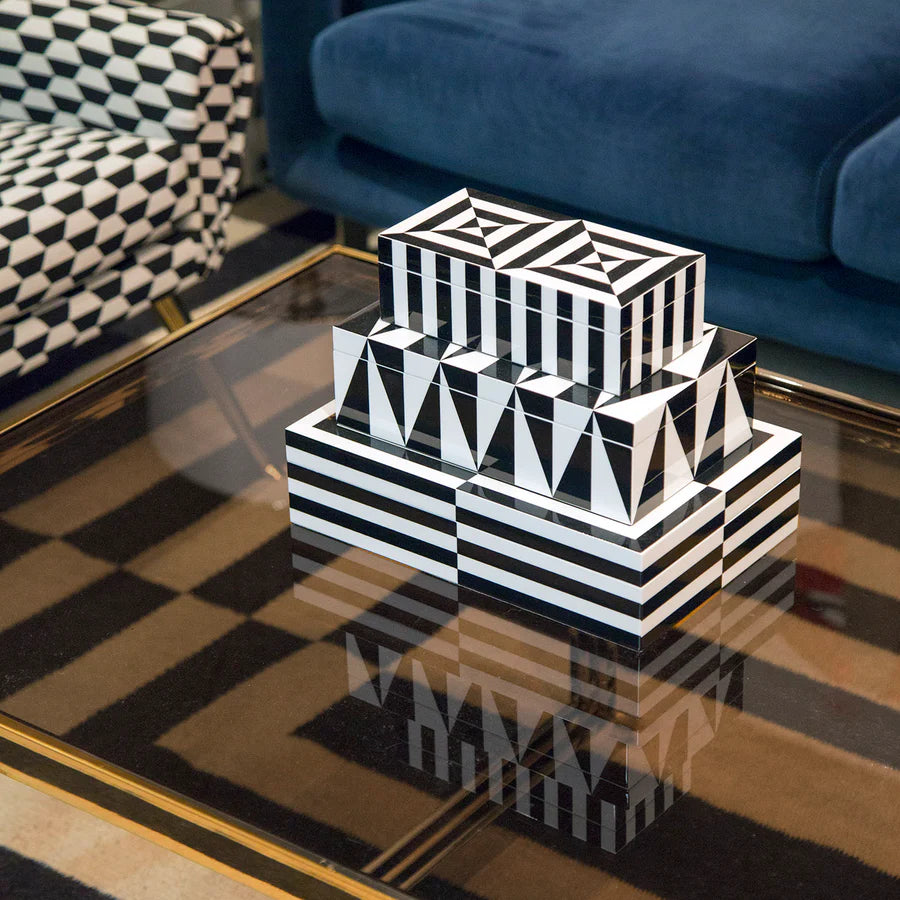 Medium Op Art Lacquer Box