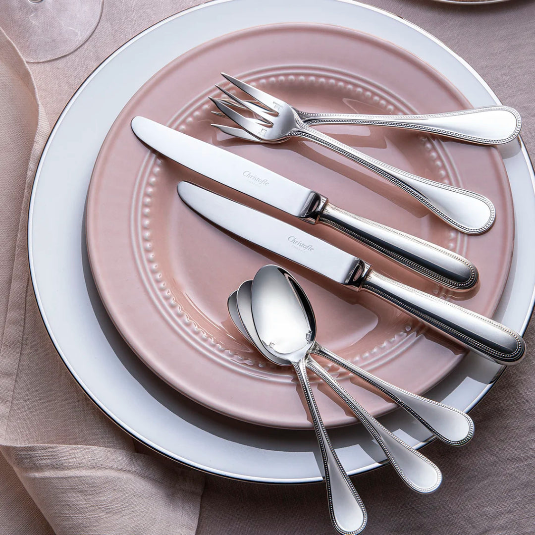 Perles - 48-Piece Flatware Set with Free Storage Box - Silver