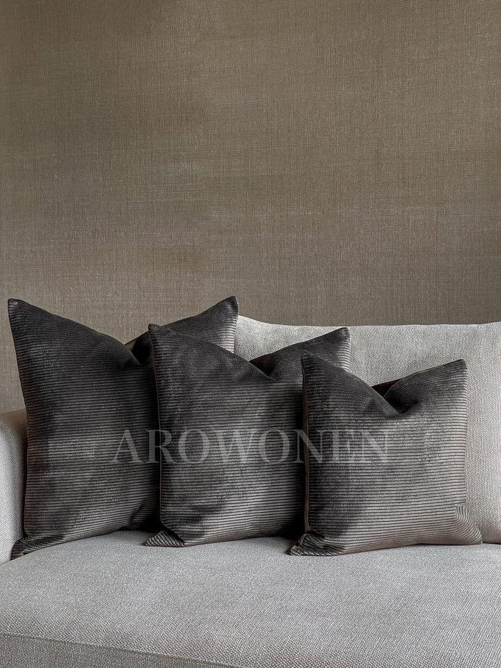 Decorative Cushion - Ribbelyn - Espresso Brown