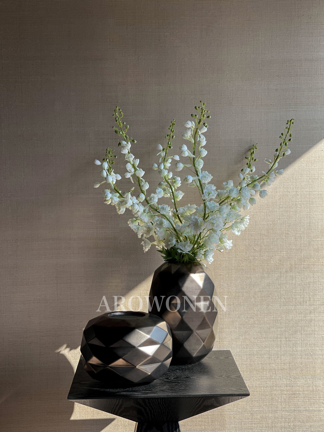 Vase - Cut Panciuto - Matt Dark Platinum