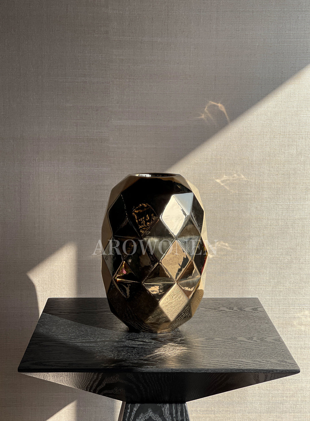 Vase - Cut Medio - Glossy Gold