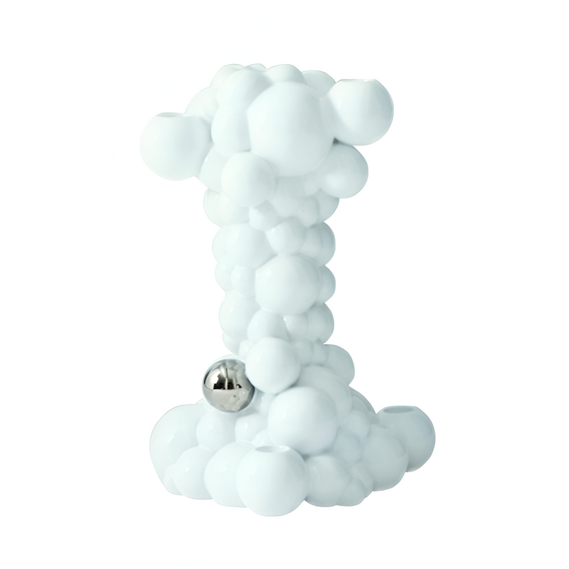 Candleholder - Bubbles - Glossy White
