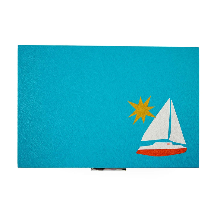 Playa Leather Backgammon Set - Boat