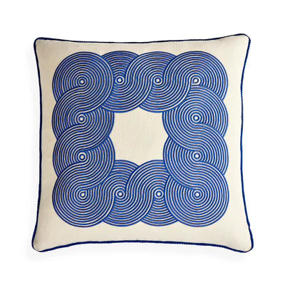 Pompidou Cobalt Border Cushion
