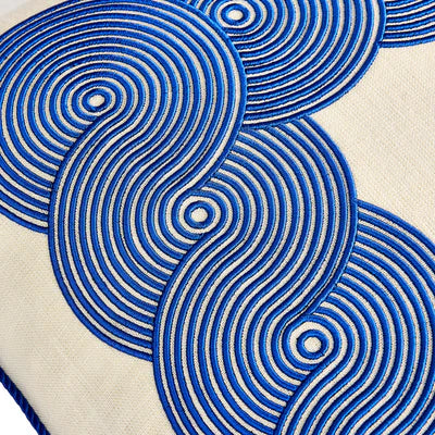 Pompidou Cobalt Border Cushion
