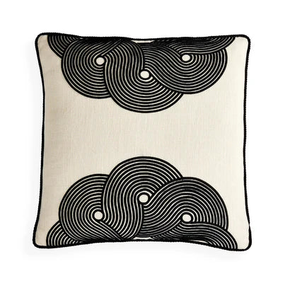 Pompidou B&W Half Circles Cushion