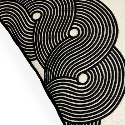 Pompidou B&W Half Circles Cushion
