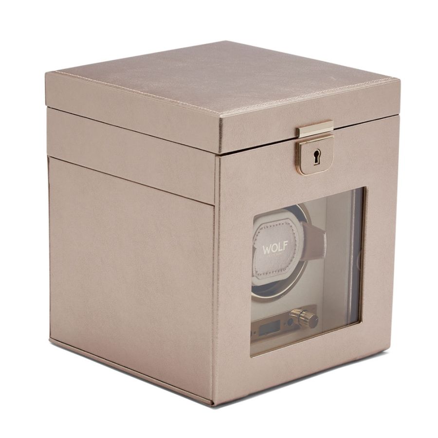 Watch Winder - Palermo Single - Rose Gold - With Jewellery Storage