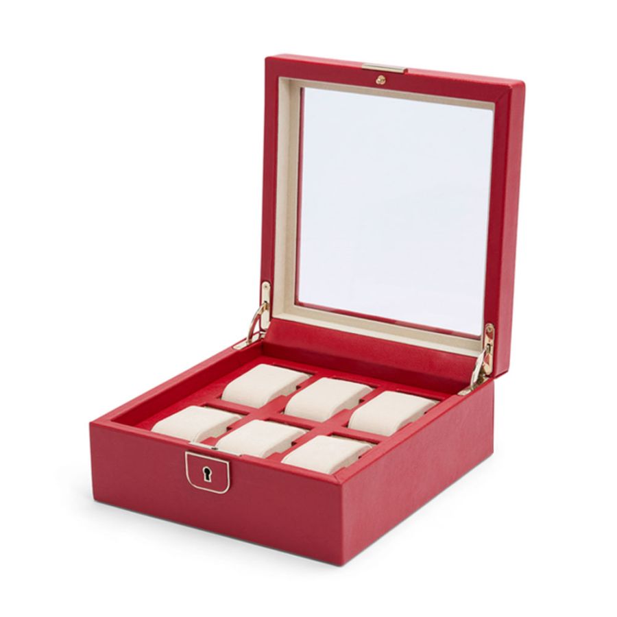 Watch Box - Palermo 6 Piece - Red