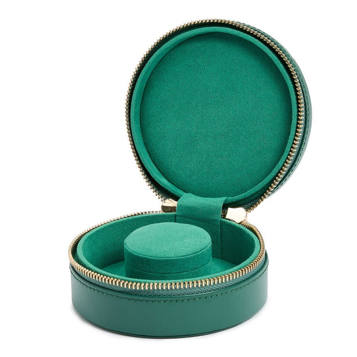 Round Zip Case - Sophia - Forest Green