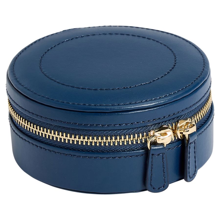 Round Zip Case - Sophia - Indigo