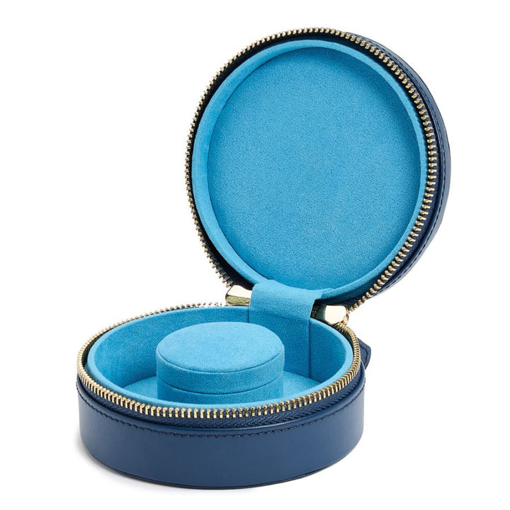 Round Zip Case - Sophia - Indigo