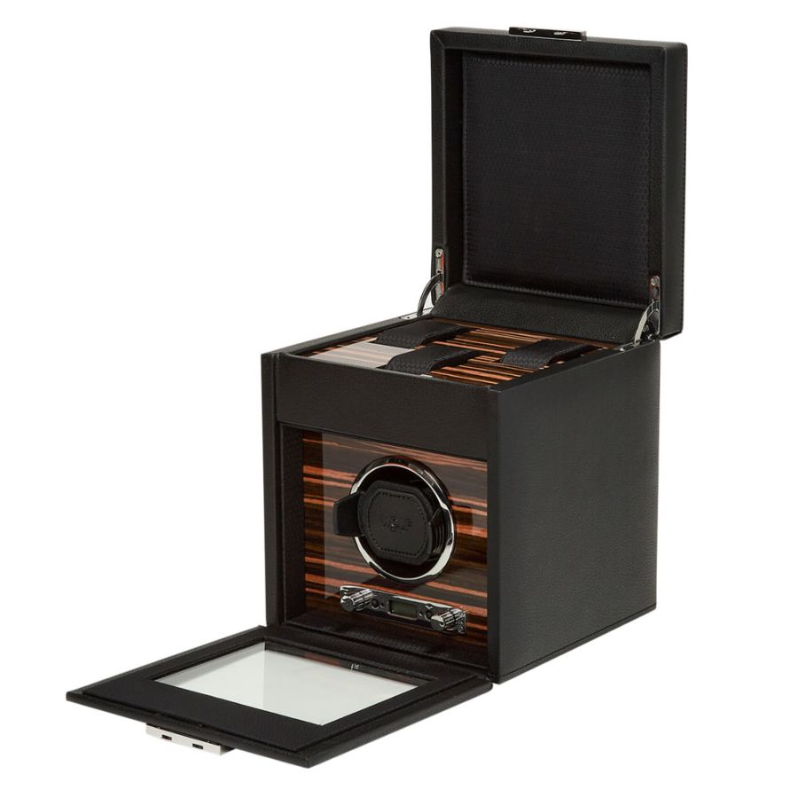 Watch Winder - Roadster Single - Black - With Storage