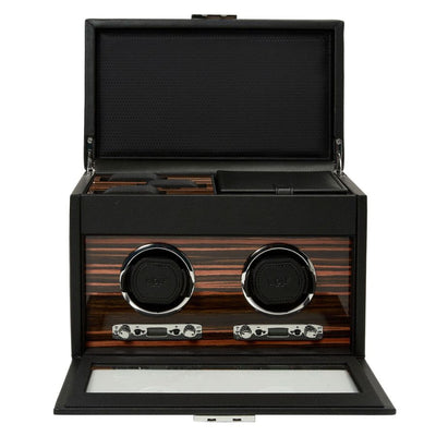 Watch Winder - Roadster Double - Black - With Storage