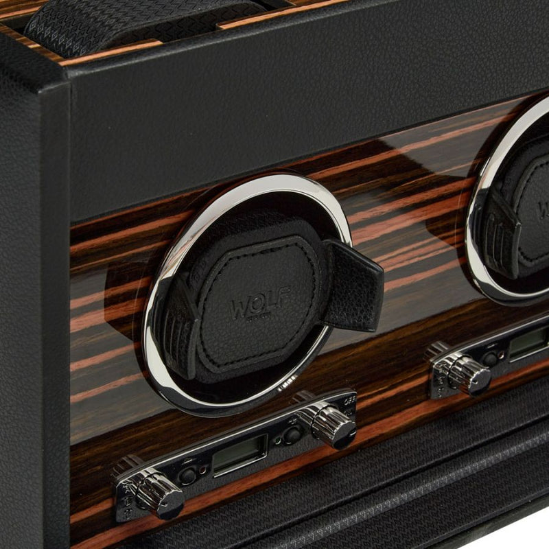 Watch Winder - Roadster Double - Black - With Storage