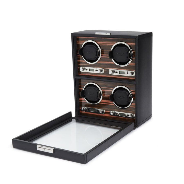 Watch Winder - Roadster 4 Piece - Black