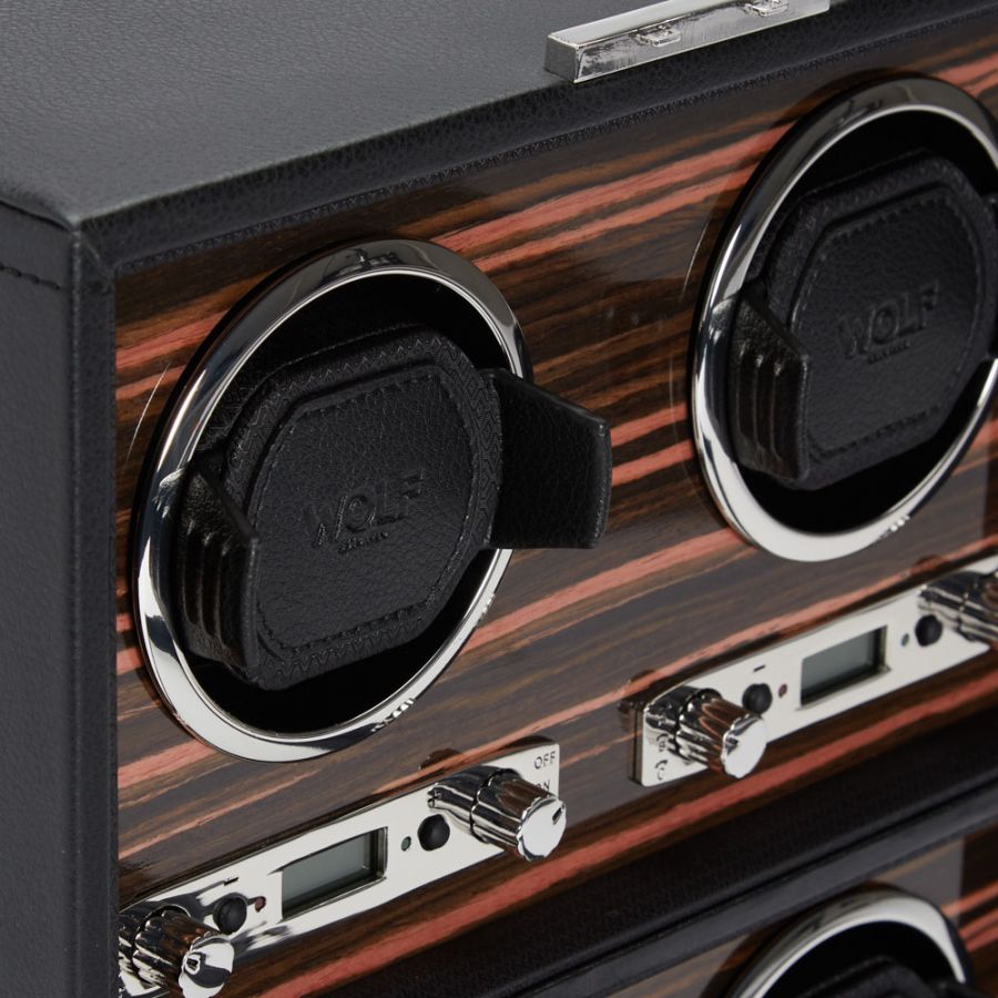 Watch Winder - Roadster 4 Piece - Black