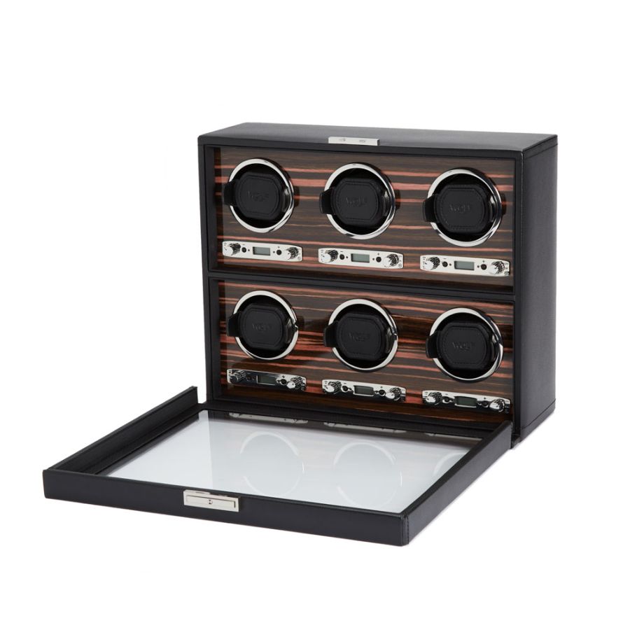 Watch Winder - Roadster 6 Piece - Black